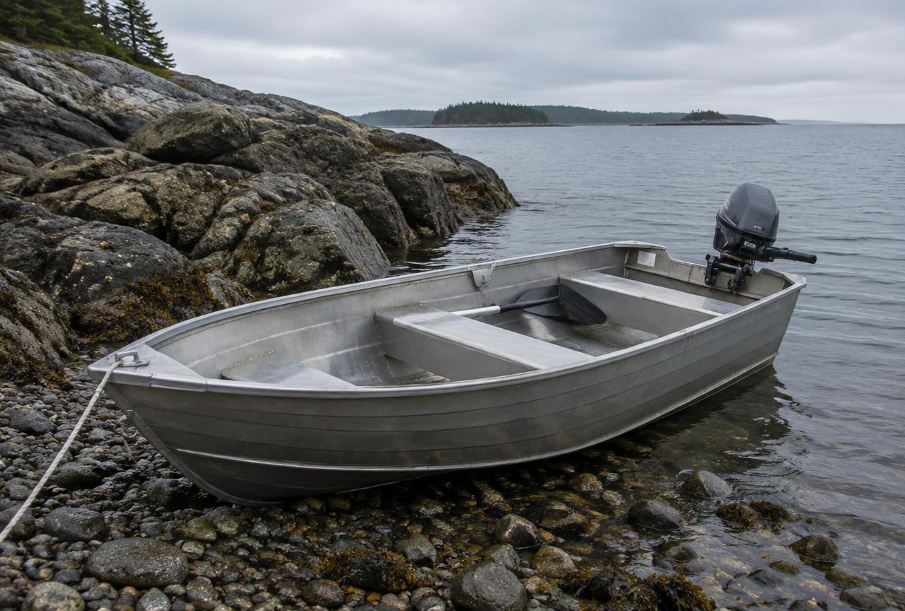 3.1m aluminium dinghy and oars